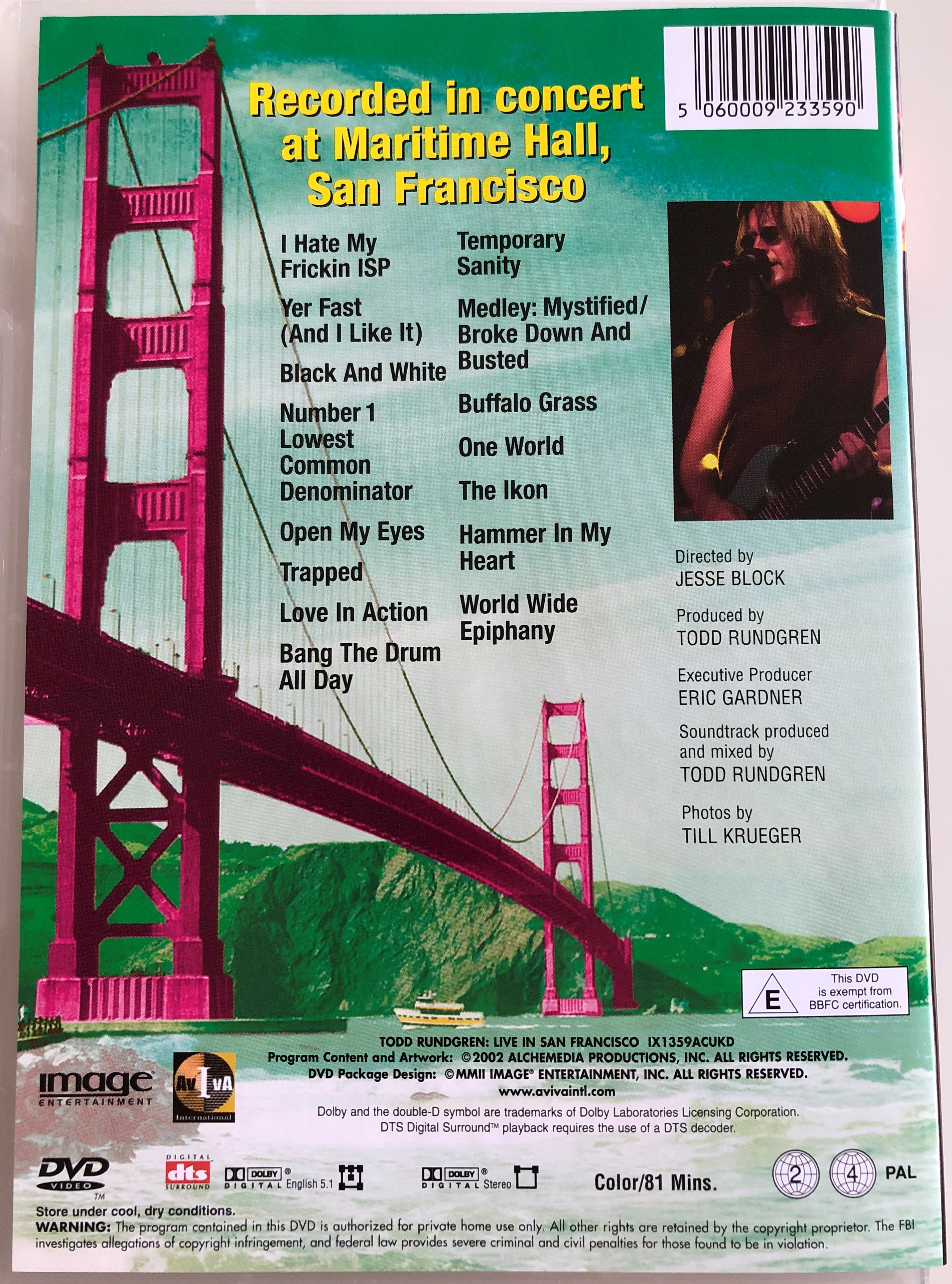 Todd Rundrgren DVD 2002 Live in San Francisco 1.JPG